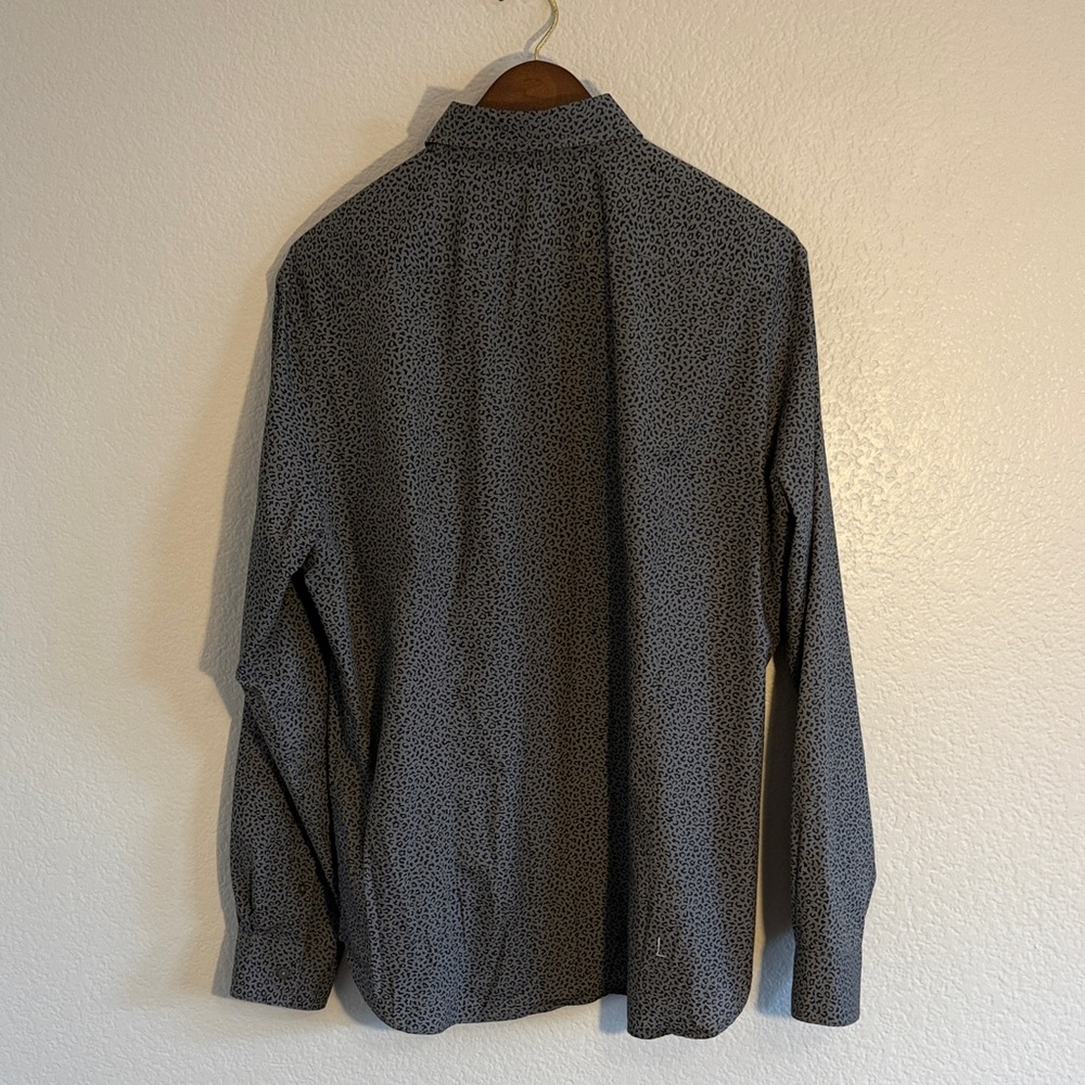 John Varvatos Gray Patterned Button Down Shirt - image 4